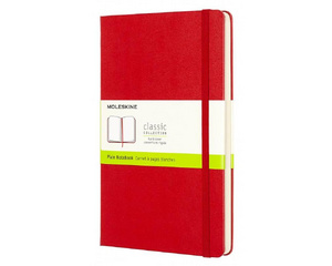 Блокнот Moleskine Classic Large A5+ 120 листов красный без линовки на сшивке (130x210 мм)